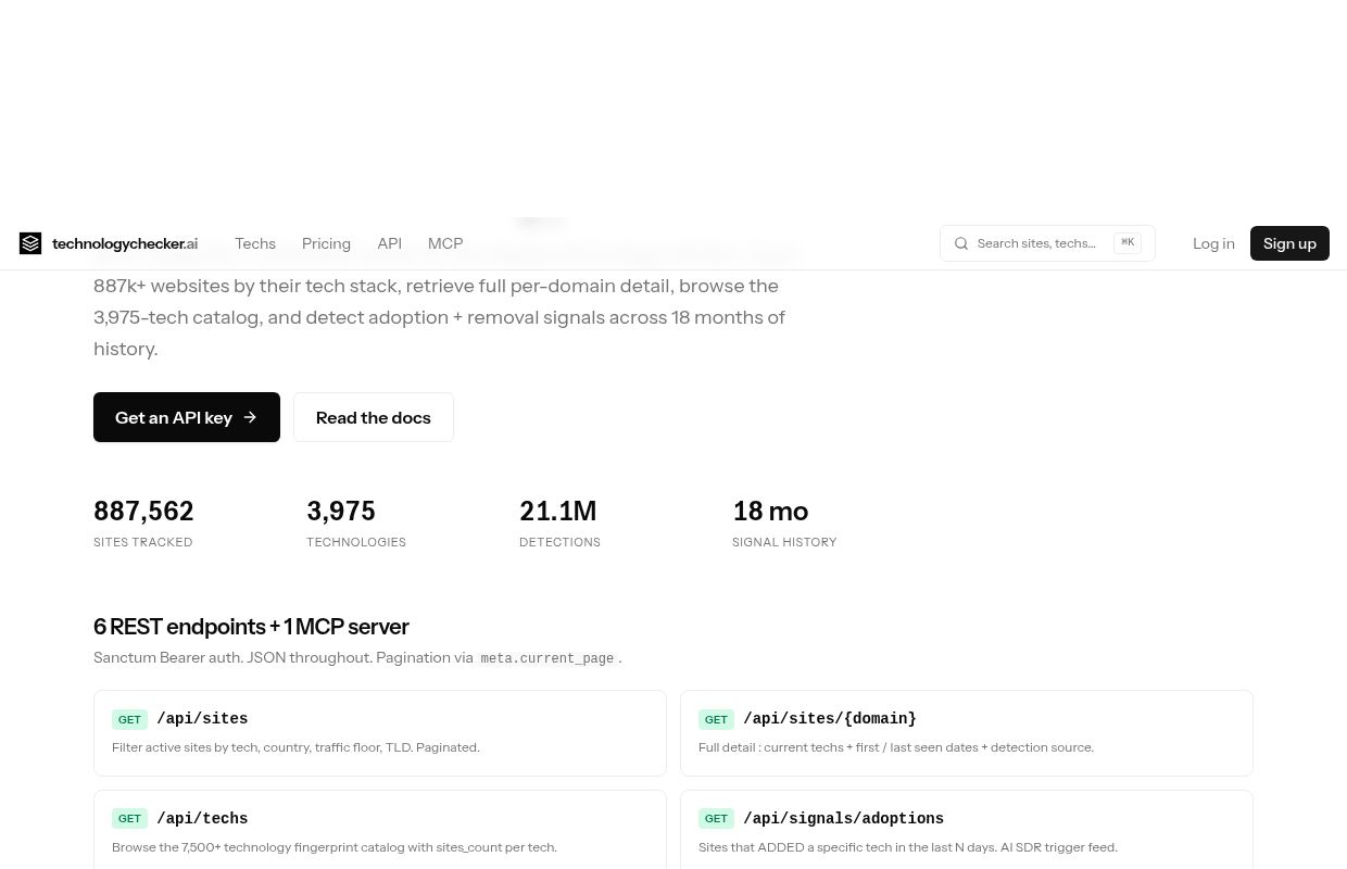 TechnologyChecker.ai preview interface
