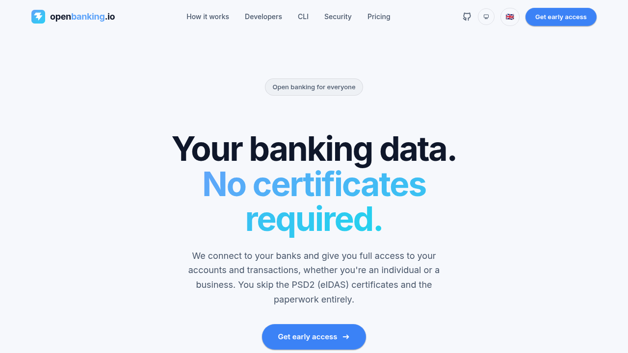 open-banking.io preview interface