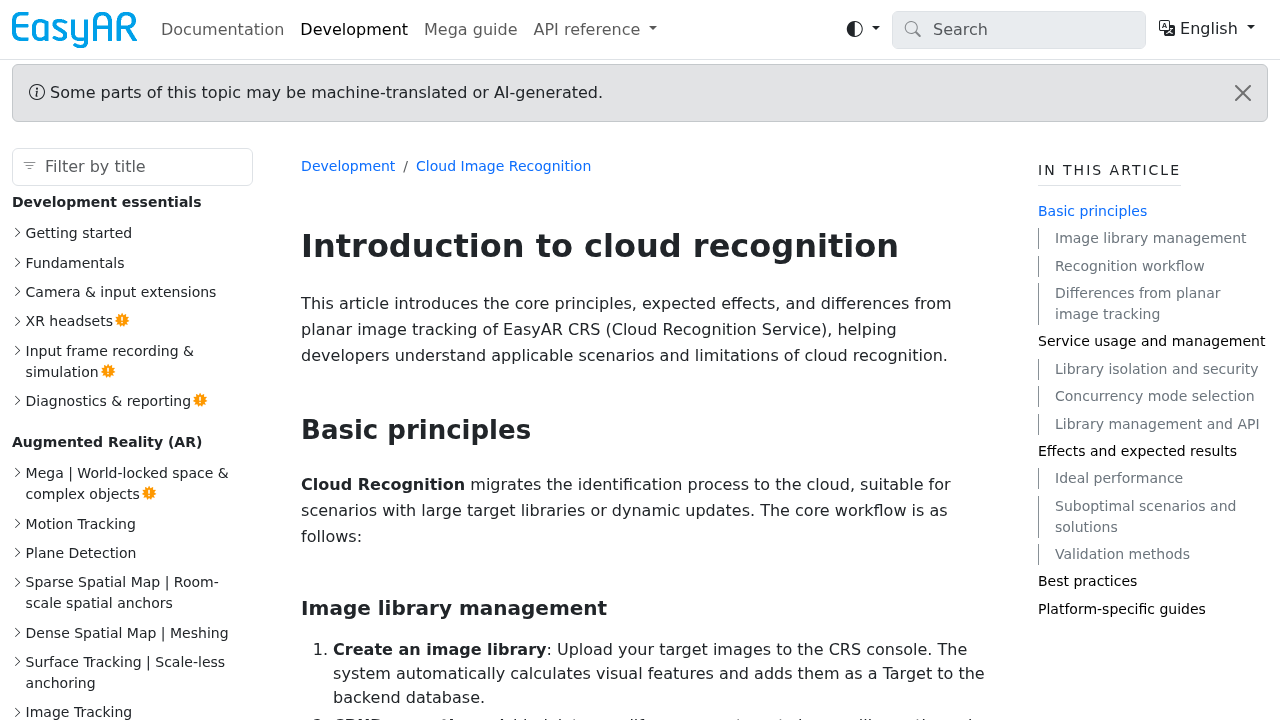 EasyAR CRS API preview interface