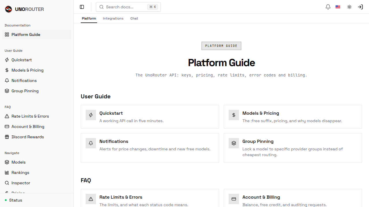 UnoRouter preview interface