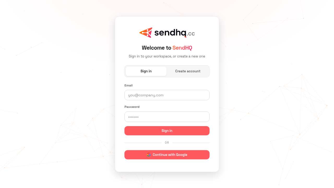 SendHQ preview interface