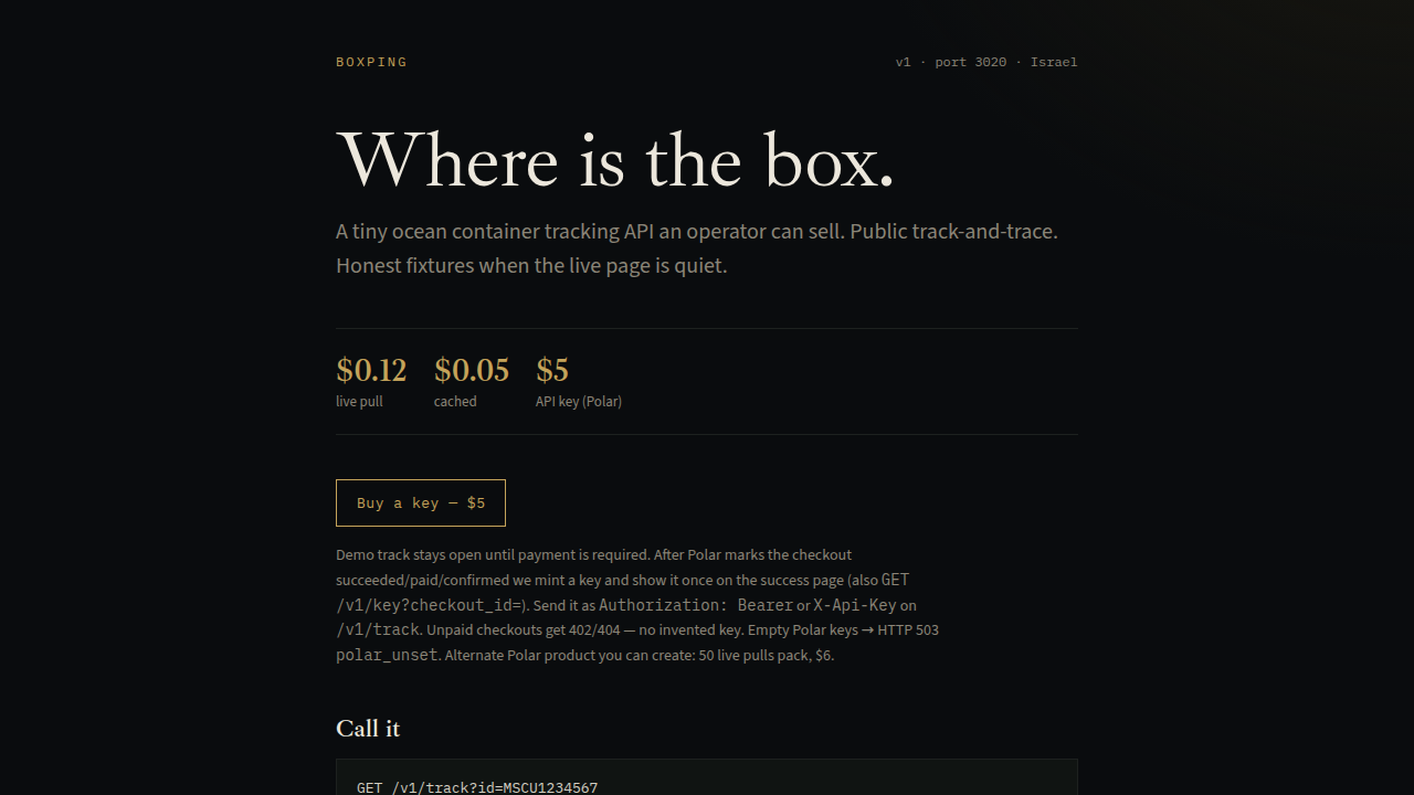 Boxping preview interface