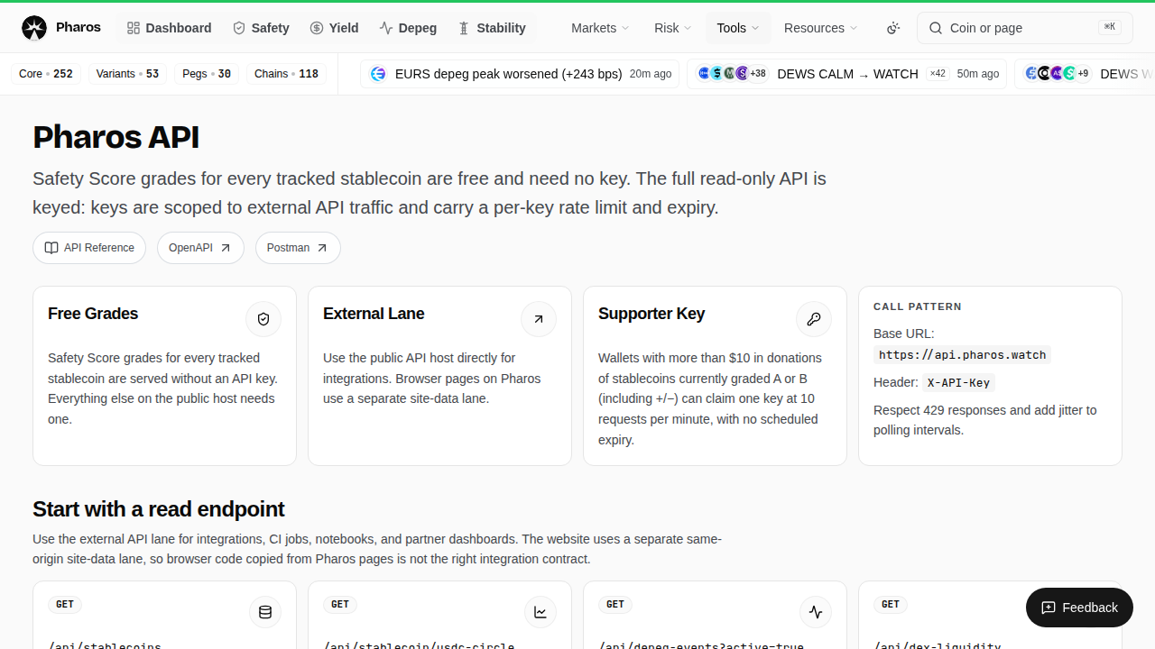 Pharos preview interface