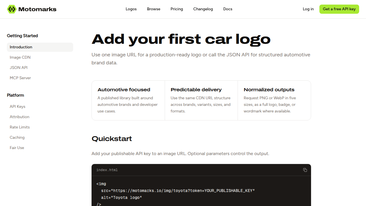 Motomarks preview interface