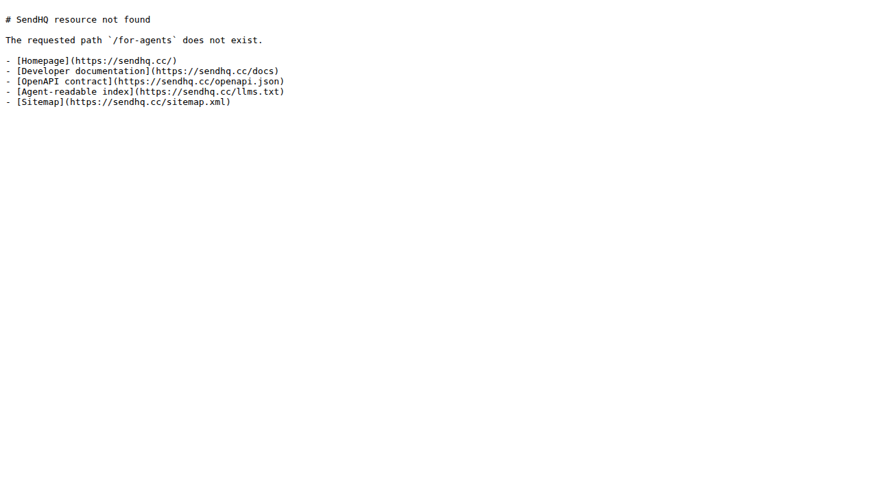 SendHQ preview interface