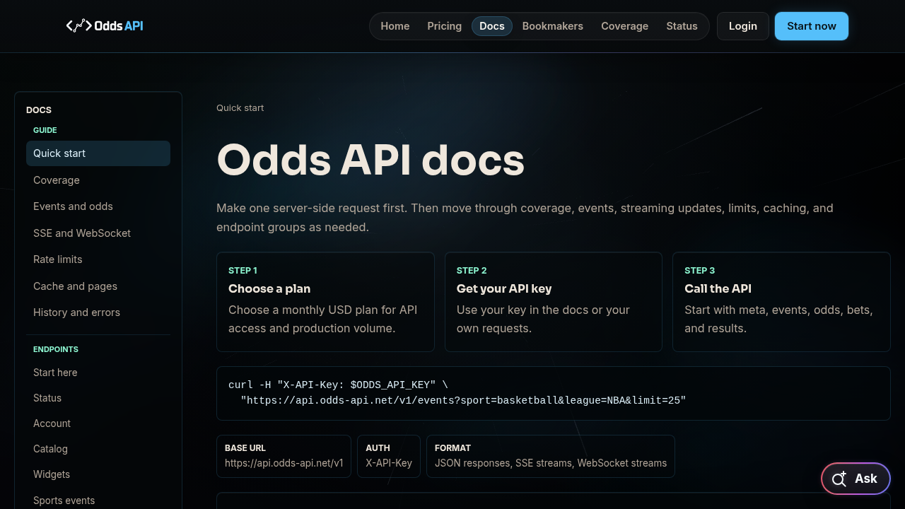 odds-api.net preview interface
