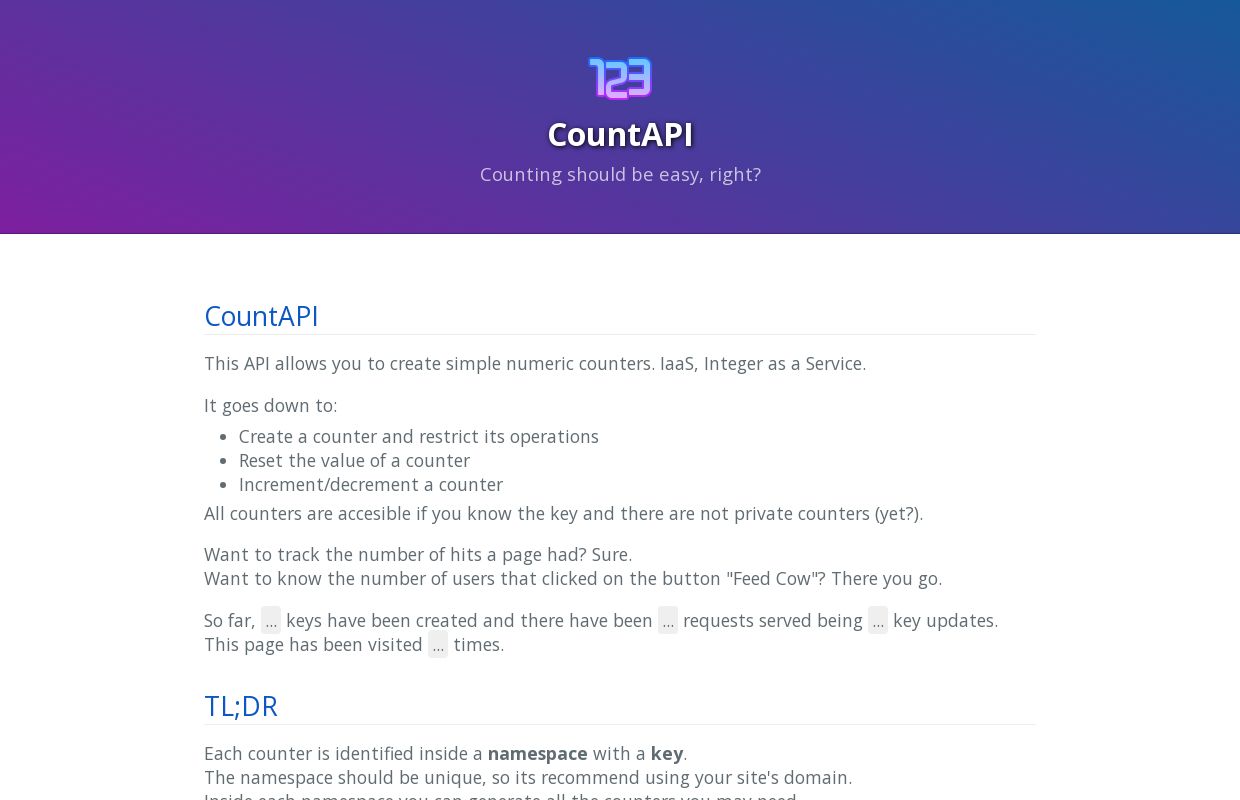CountAPI