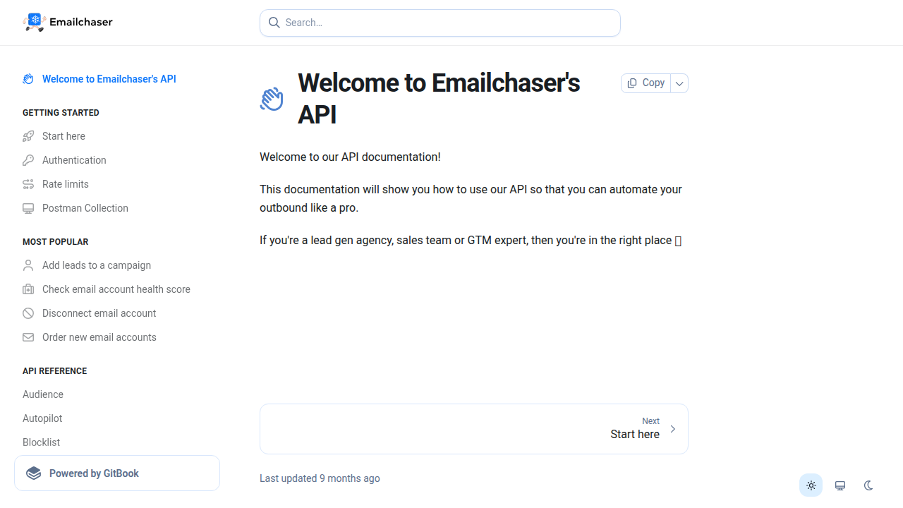 Emailchaser preview interface