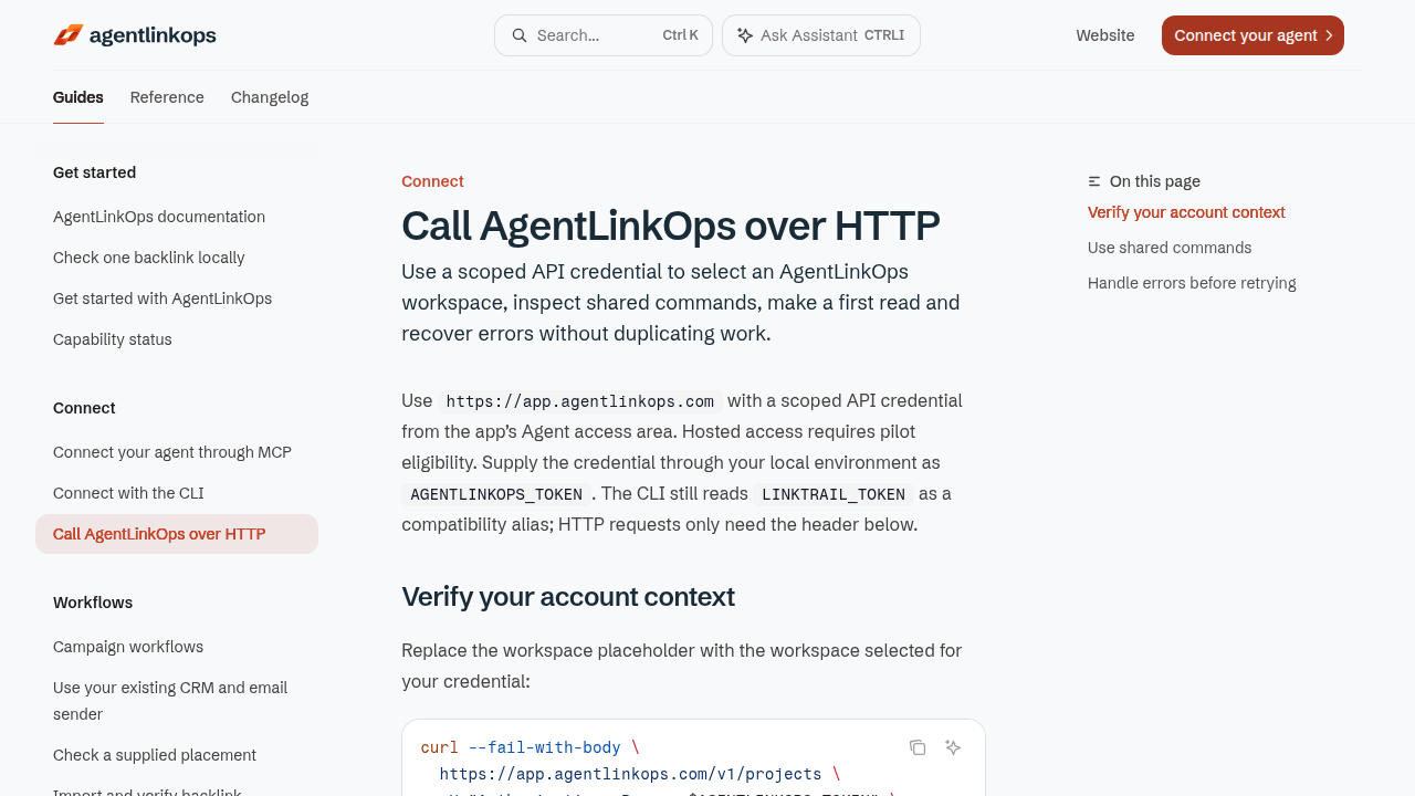 AgentLinkOps preview interface