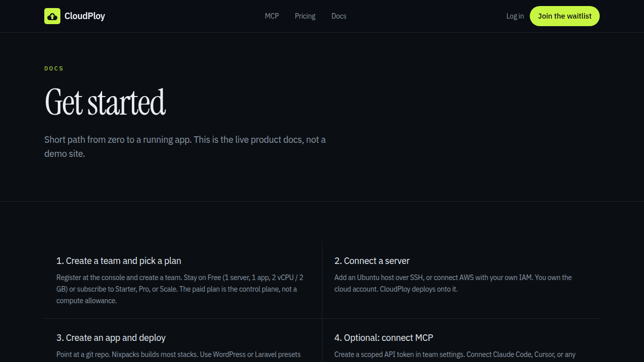 CloudPloy preview interface