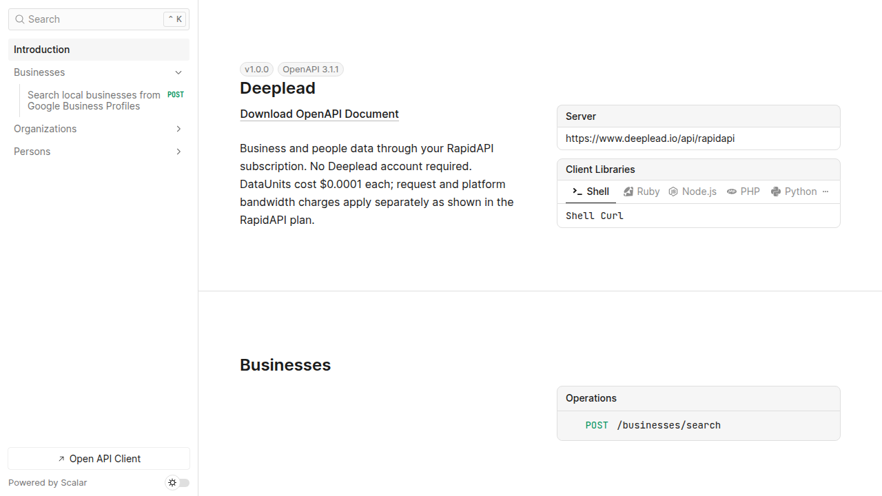 Deeplead preview interface