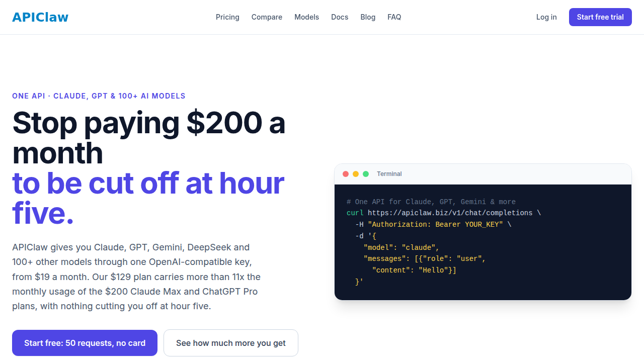 APIClaw preview interface