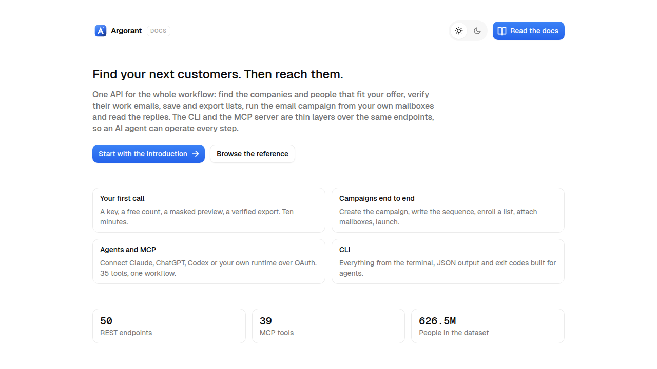 Argorant preview interface