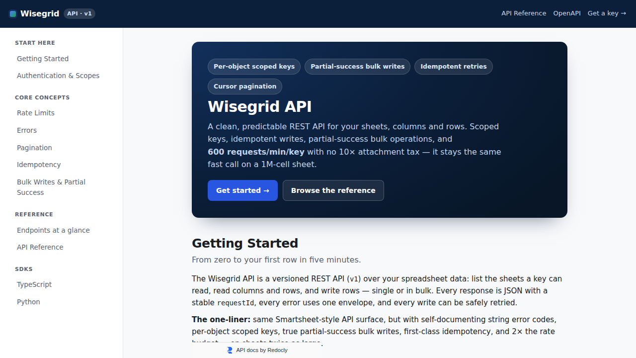 Wisegrid preview interface