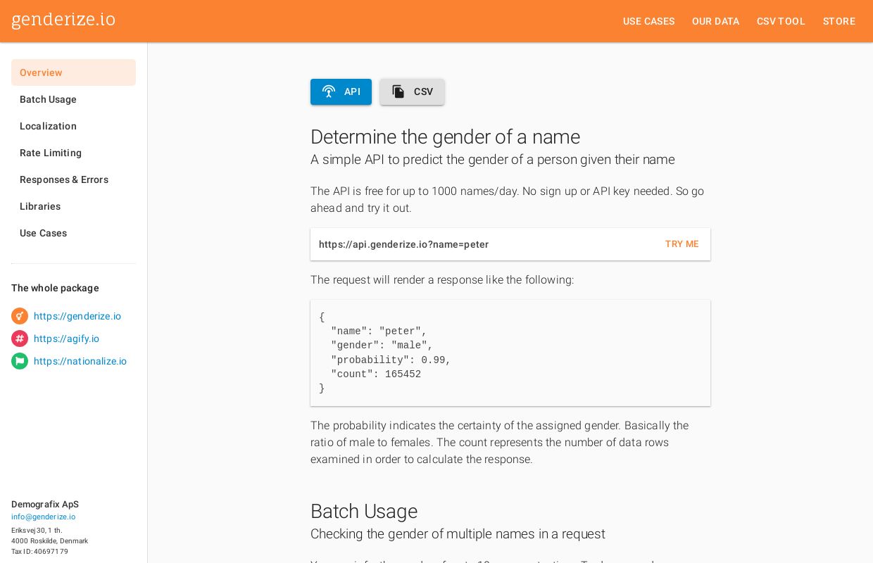 Genderize.io