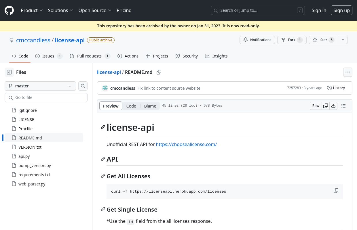 License-API