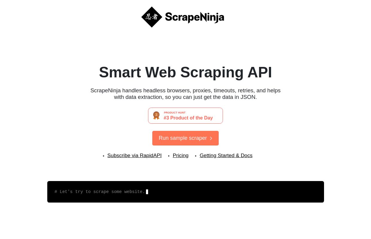 ScrapeNinja