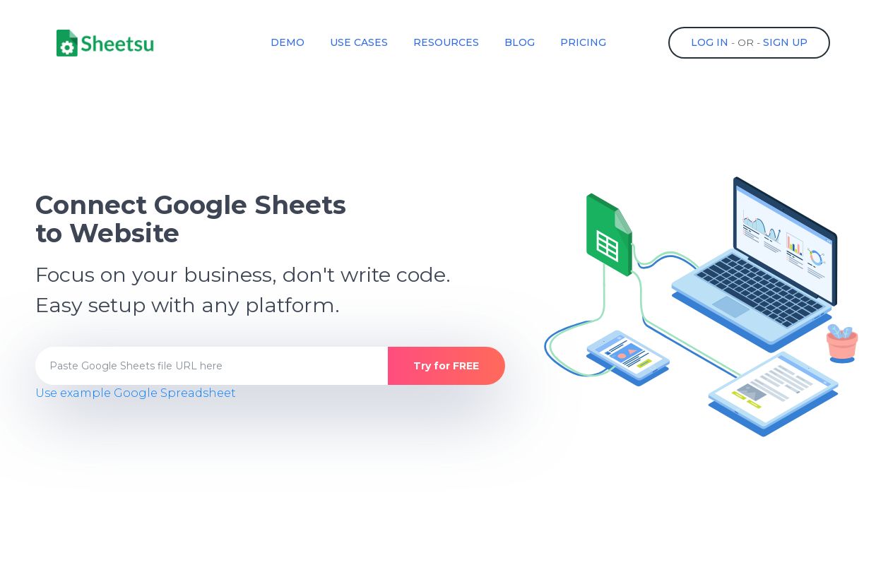 Sheetsu preview interface