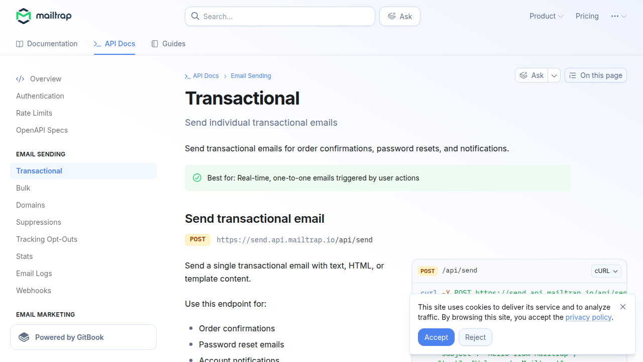 Mailtrap preview interface