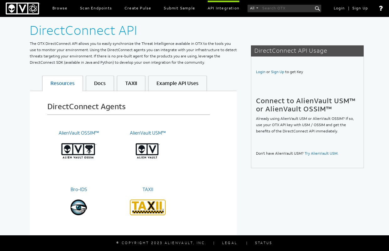 AlienVault Open Threat Exchange (OTX)