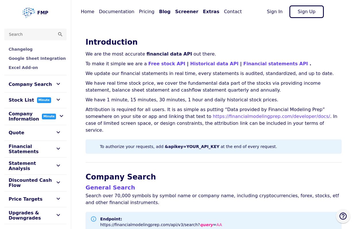Financial Modeling Prep