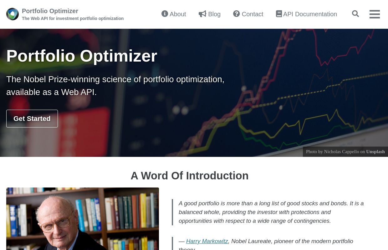 Portfolio Optimizer