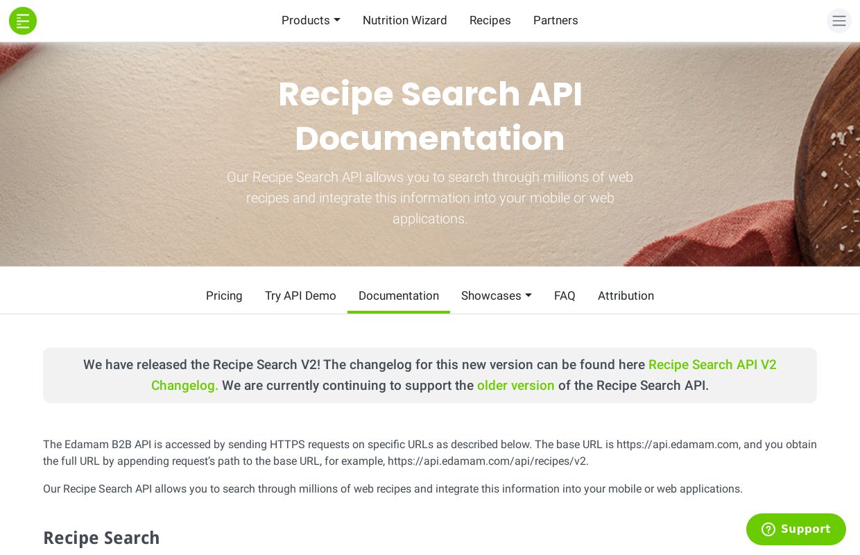 Edamam recipes