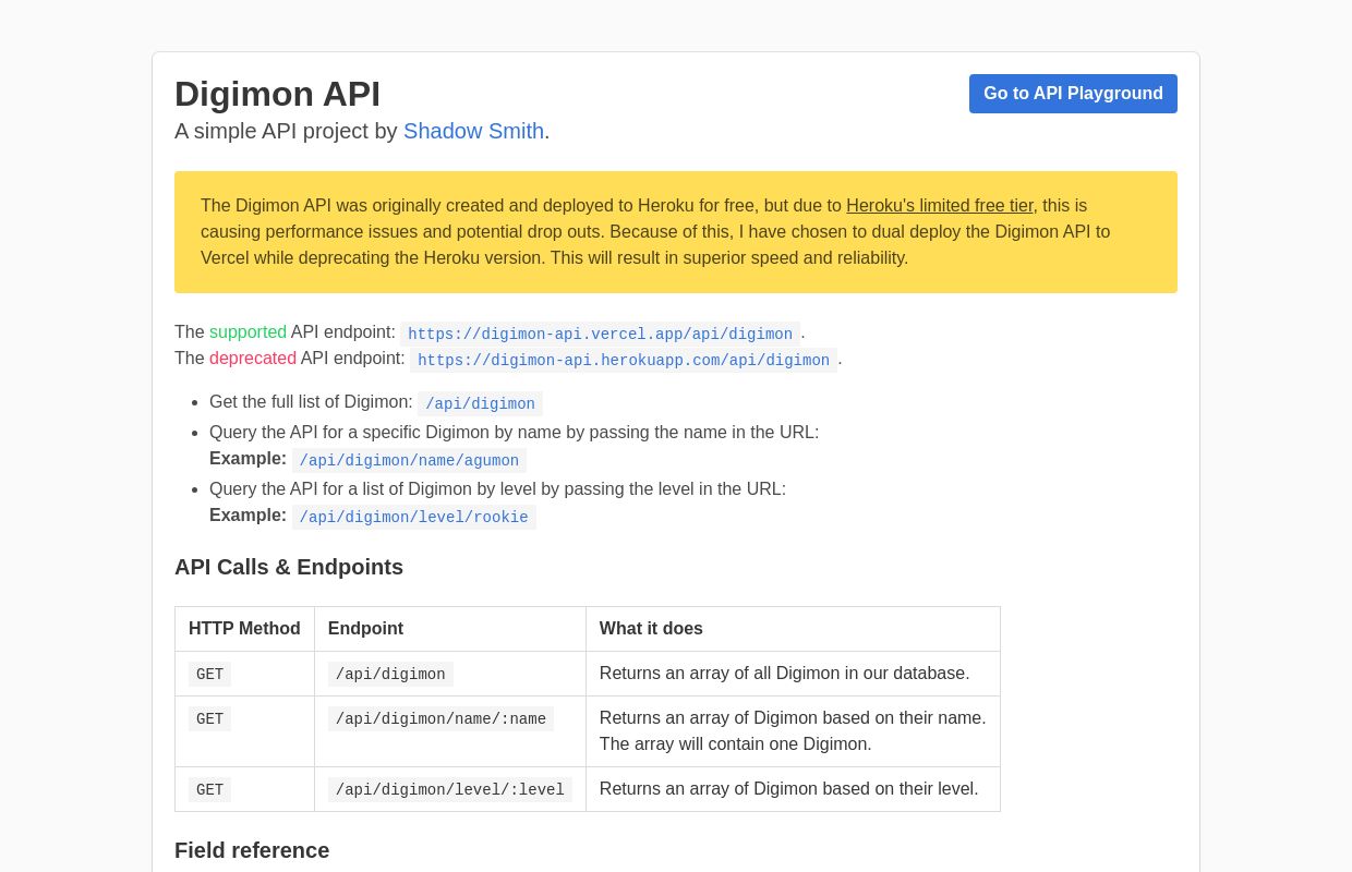 Digimon Information