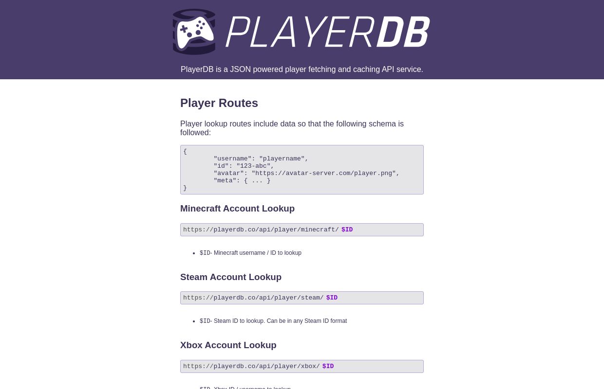 PlayerDB