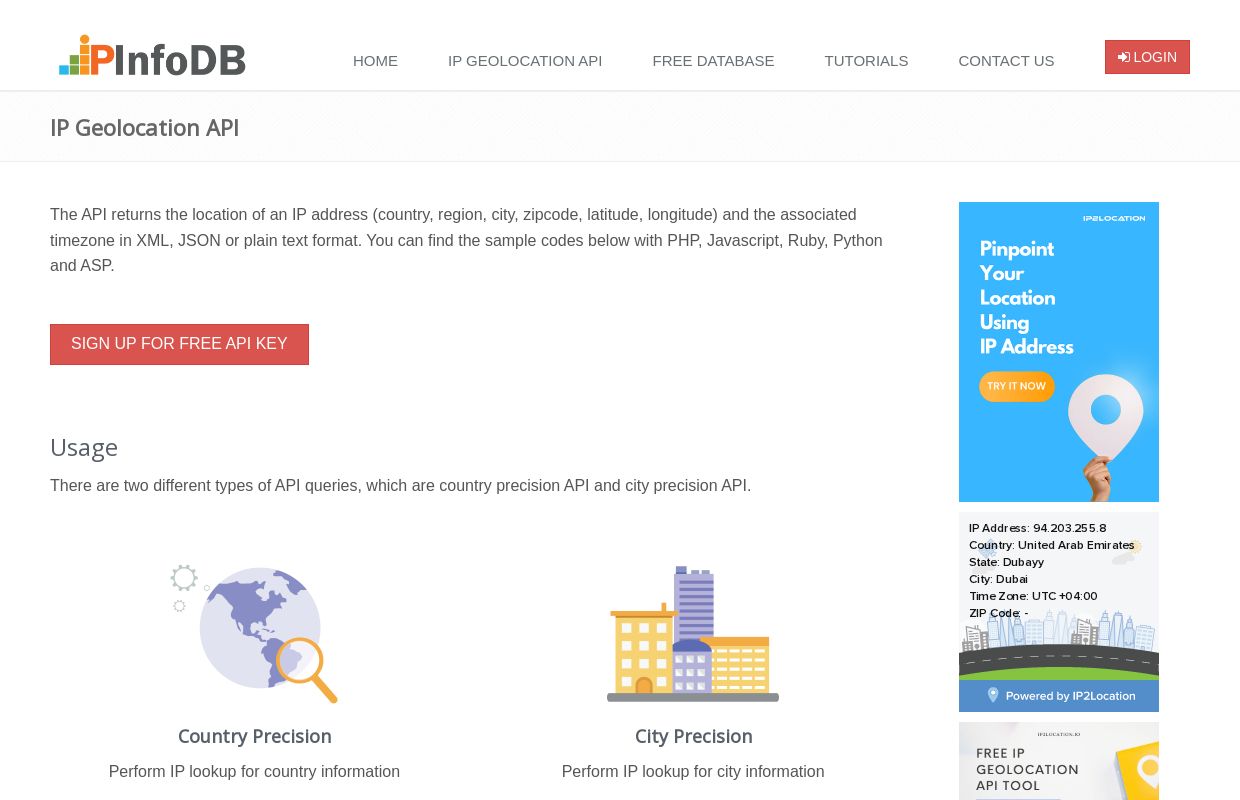 IPInfoDB
