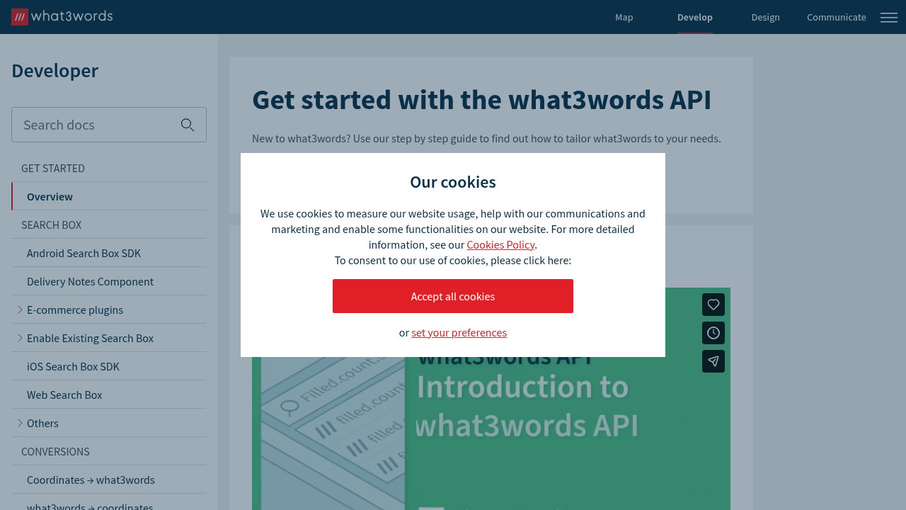 What3Words preview interface