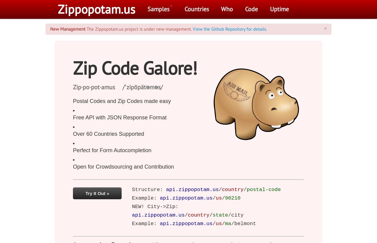 Zippopotam.us