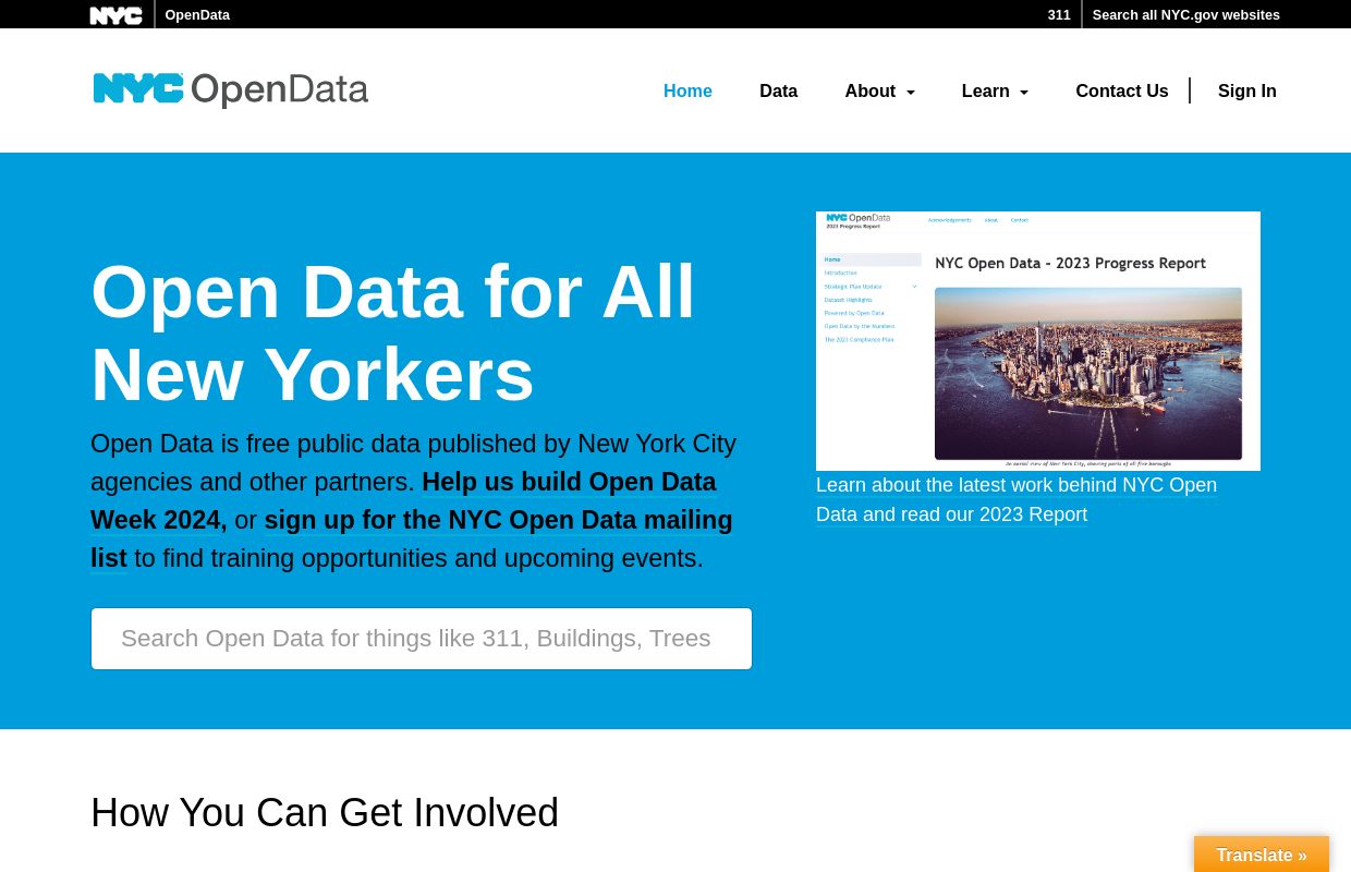 City, New York Open Data
