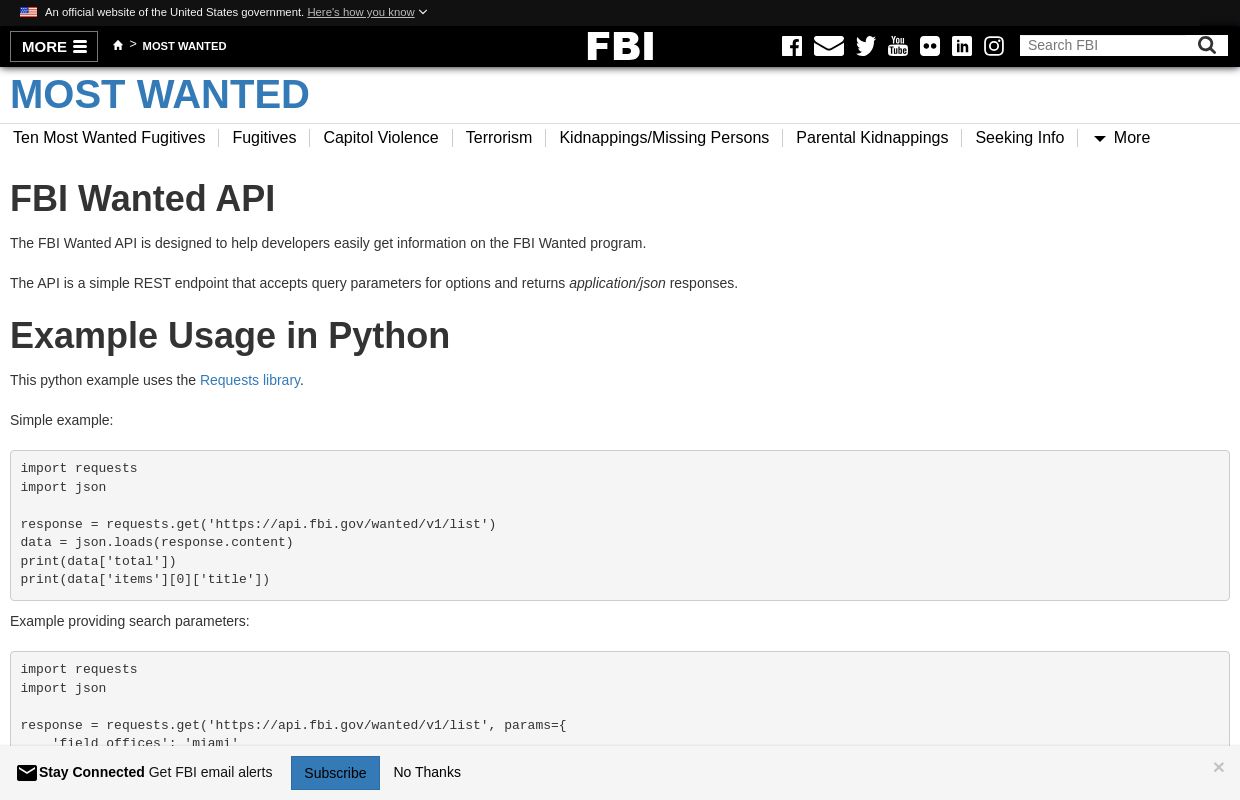 FBI Wanted