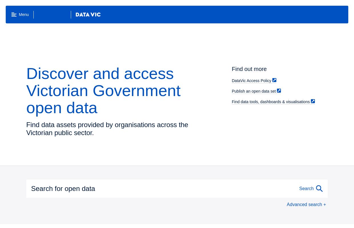 Open Government, Victoria State Government