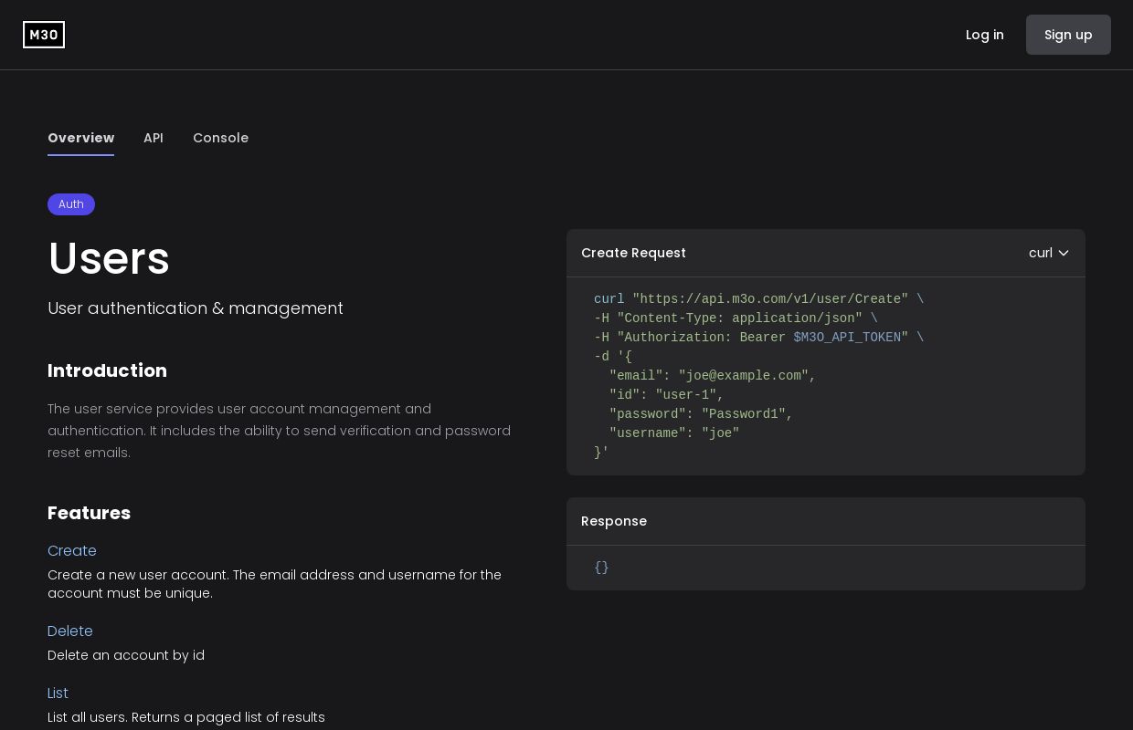 Micro User Service