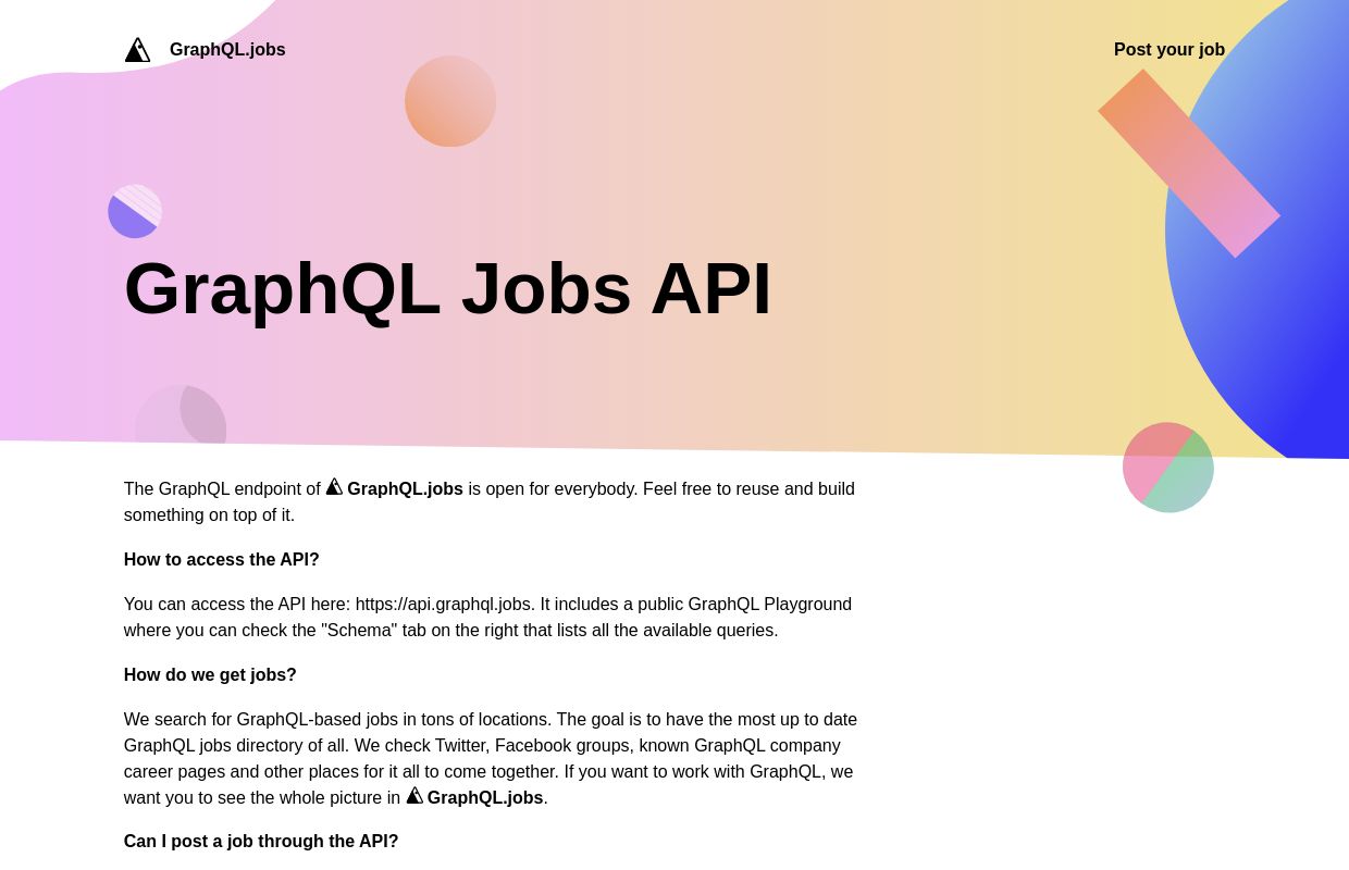 GraphQL Jobs