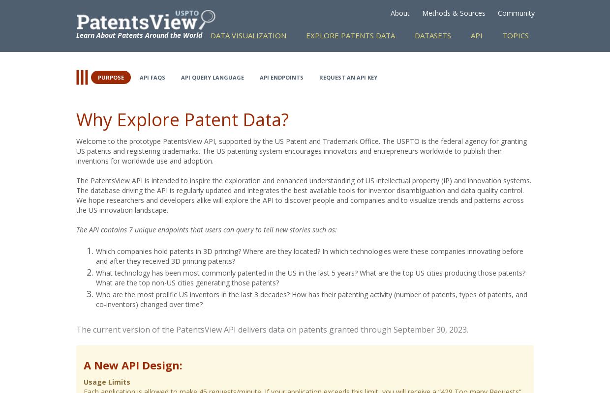 PatentsView 