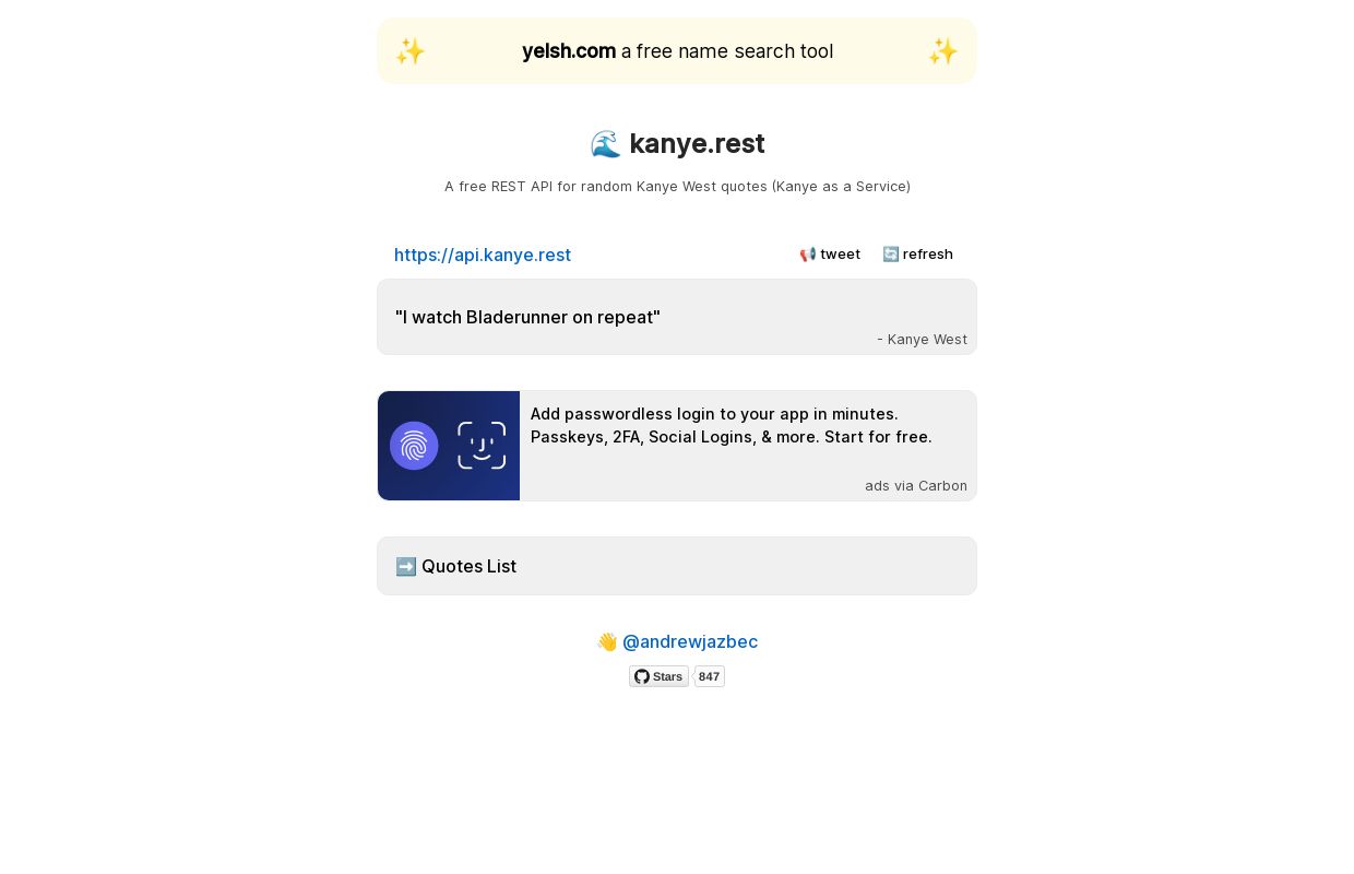 kanye.rest